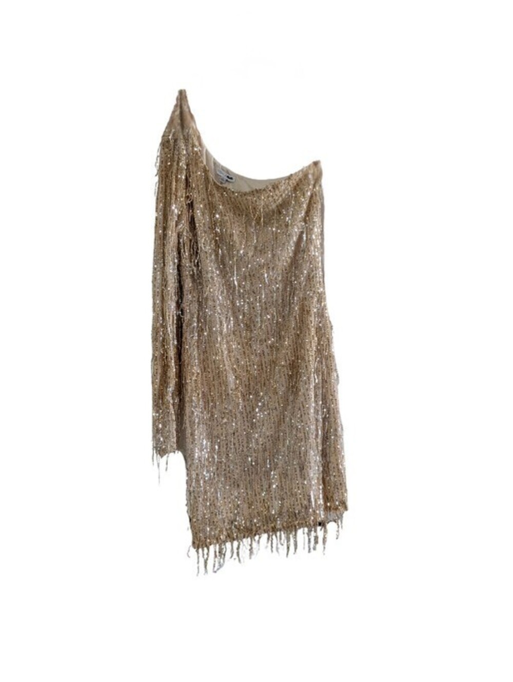 Fashion Nova Women's No Strings Attached Sequin Mini Dress Gold, Size Large